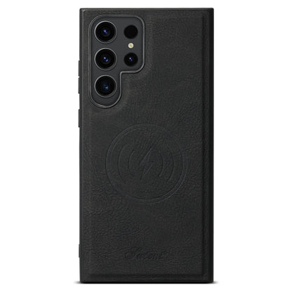 For Samsung Galaxy S24 Ultra 5G Suteni H16 Litchi Texture Leather Detachable Wallet Back Phone Case(Black)