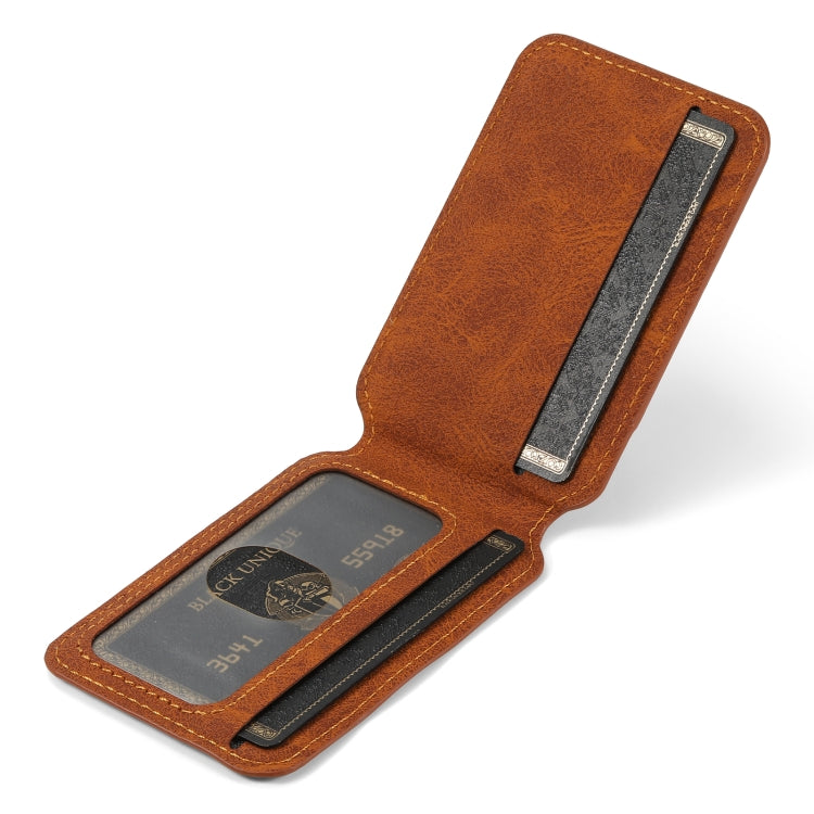 Pour Samsung Galaxy S23+ 5G Étui de téléphone arrière portefeuille détachable en cuir texturé litchi Suteni H16 (kaki)