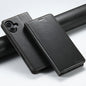 For iPhone 16 Suteni J02 Oil Wax Wallet Leather Phone Case(Black)