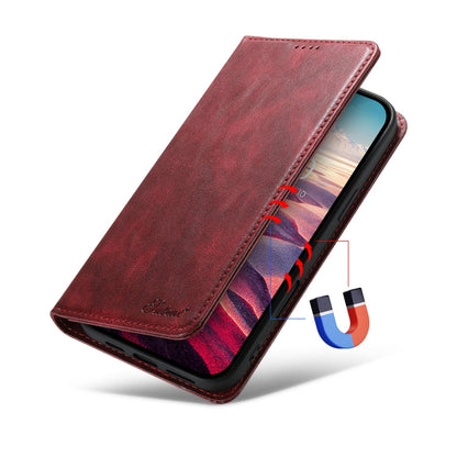 For iPhone 16 Pro Suteni J02 Oil Wax Wallet Leather Phone Case(Red)