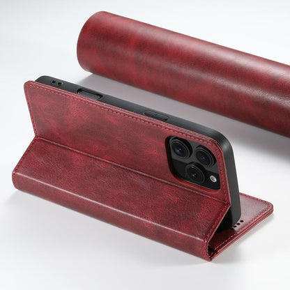 For iPhone 16 Pro Suteni J02 Oil Wax Wallet Leather Phone Case(Red)
