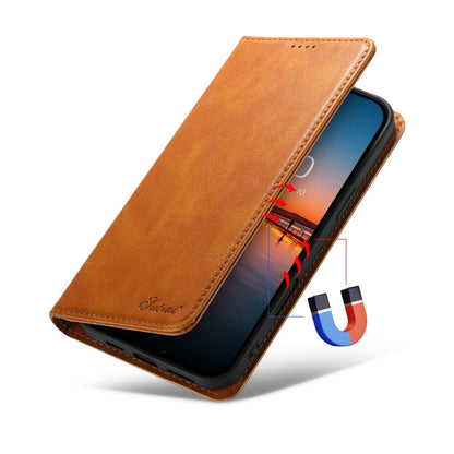 For iPhone 16 Pro Suteni J02 Oil Wax Wallet Leather Phone Case(Khaki)
