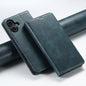 For iPhone 16 Plus Suteni J02 Oil Wax Wallet Leather Phone Case(Blue)