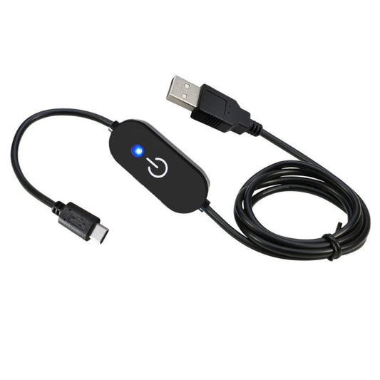 JUNSUNMAY Type-C to USB LED Touch Inline Dimmer Switch Controller for Single Color, Length 1m(Black)