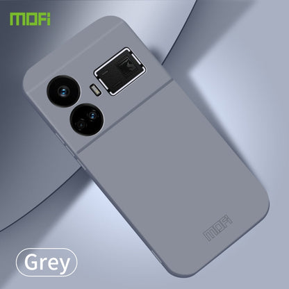 For Realme GT5 MOFI Qin Series Skin Feel All-inclusive PC Phone Case(Gray)