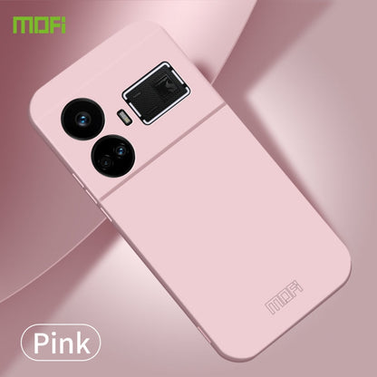 Pour Realme GT5 Coque de téléphone tout compris en PC, série MOFI Qin (rose)