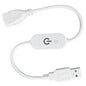 JUNSUNMAY USB LED Touch Inline Dimmer Switch Controller for Single Color, Length 30cm(White)