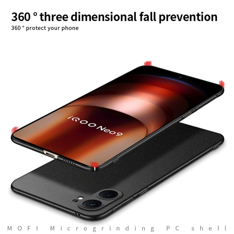 For vivo iQOO Neo9 / Neo9 Pro MOFI Fandun Series Frosted PC Ultra-thin All-inclusive Phone Case(Red)