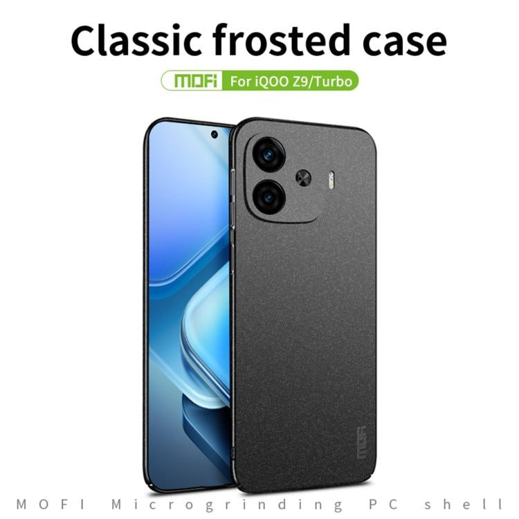 For vivo iQOO Z9 Turbo / iQOO Z9 MOFI Fandun Series Frosted PC Ultra-thin All-inclusive Phone Case(Gray)