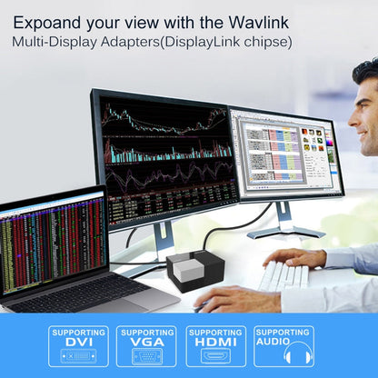 WAVLINK WL-UG39DK3 Fast Charging Gigabit Ethernet Dual Display Video Dock USB 3.0 Hub, Plug:AU Plug