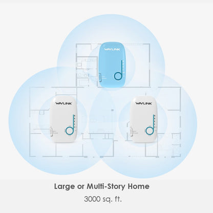 WAVLINK WS-WN576A2 AC750 Household WiFi Router Network Extender Dual Band Wireless Repeater, Plug:UK Plug