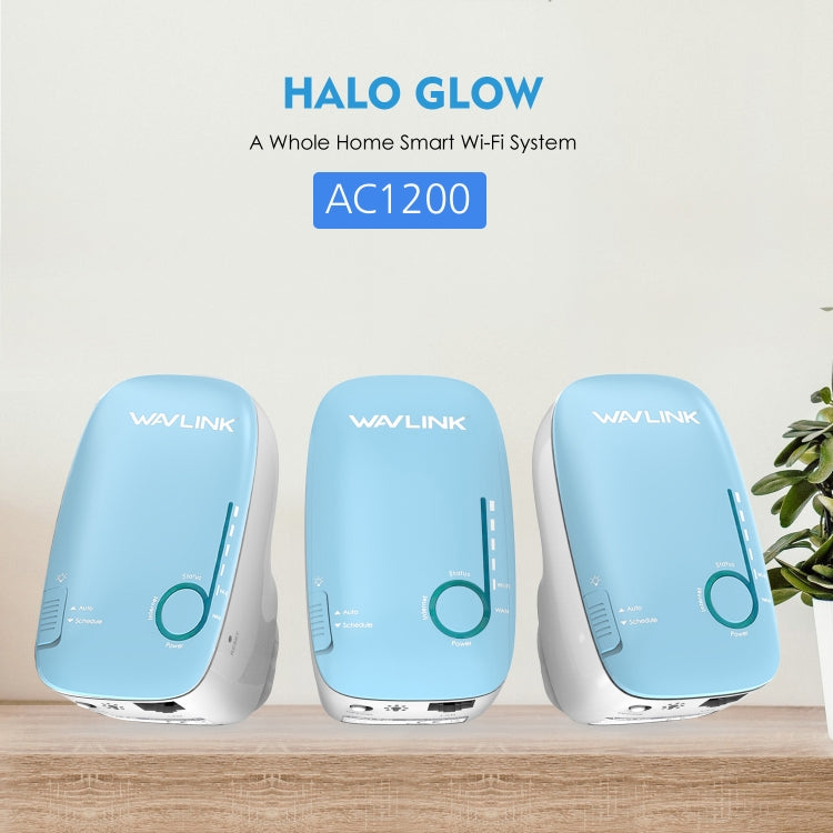 WAVLINK WS-WN576A2 AC750 Household WiFi Router Network Extender Dual Band Wireless Repeater, Plug:UK Plug