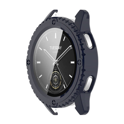 Pour Xiaomi Watch S3 ENKAY Hat-Prince Film en verre trempé à couverture complète Housse de protection intégrée pour montre en PC (Bleu foncé)
