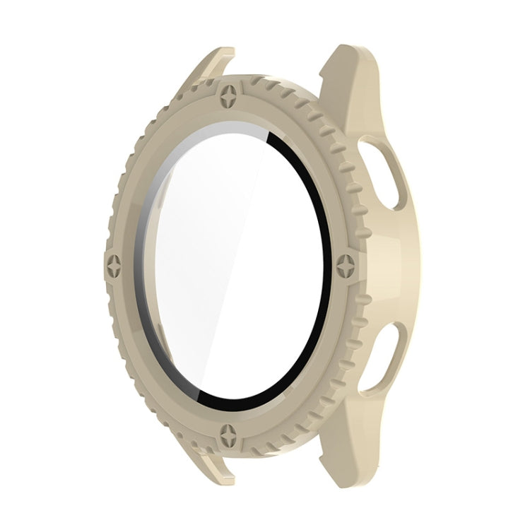 Pour Xiaomi Watch S3 ENKAY Hat-Prince Film en verre trempé à couverture complète, coque de protection intégrée en PC (Blanc ivoire)