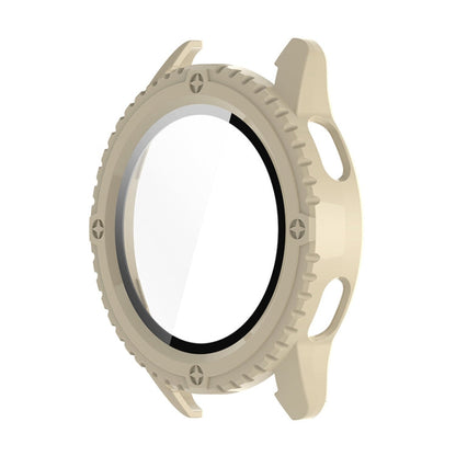 Pour Xiaomi Watch S3 ENKAY Hat-Prince Film en verre trempé à couverture complète, coque de protection intégrée en PC (Blanc ivoire)