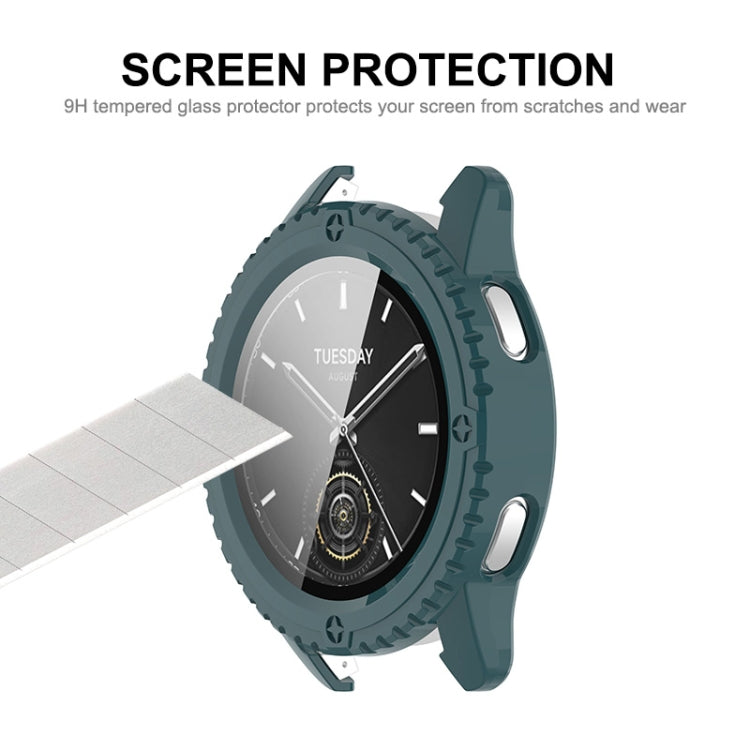 Pour Xiaomi Watch S3 ENKAY Hat-Prince Film en verre trempé à couverture complète, coque de protection intégrée en PC (Blanc ivoire)