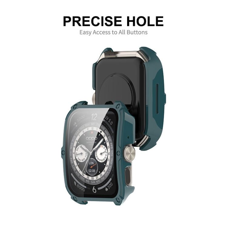 For OPPO Watch 4 Pro ENKAY Hat-Prince Full Coverage Tempered Glass Film Integrated PC Watch Cover(Black)