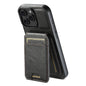 For iPhone 16 Pro Suteni H02 Leather Wallet Stand Back Phone Case(Black)