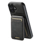 For iPhone 16 Plus Suteni H02 Leather Wallet Stand Back Phone Case(Black)