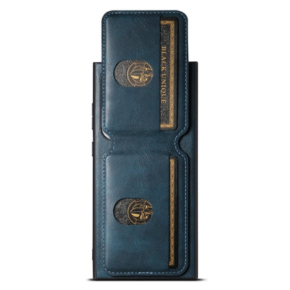 Pour Samsung Galaxy S24+ 5G Étui portefeuille en cuir avec béquille Suteni H02 (bleu)