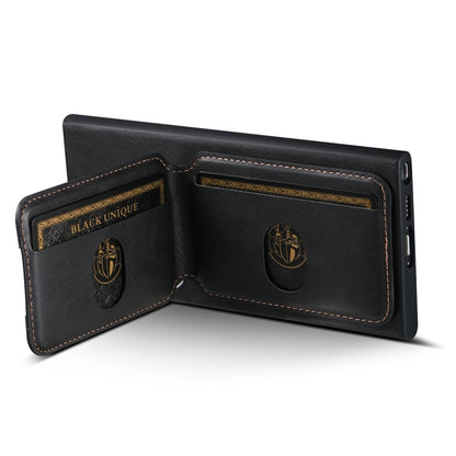 For Samsung Galaxy S24 Ultra 5G Suteni H02 Leather Wallet Stand Back Phone Case(Black)