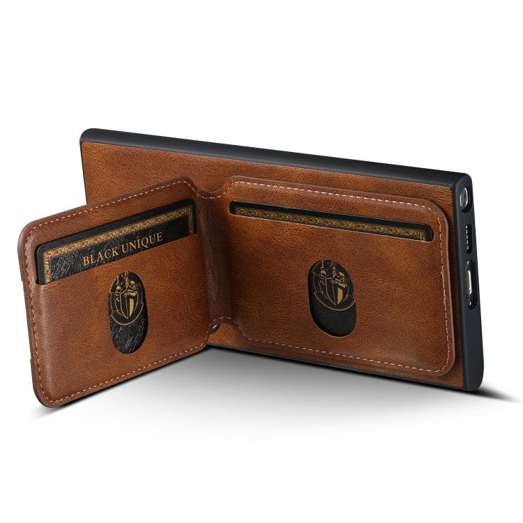 For Samsung Galaxy S24 Ultra 5G Suteni H02 Leather Wallet Stand Back Phone Case(Brown)