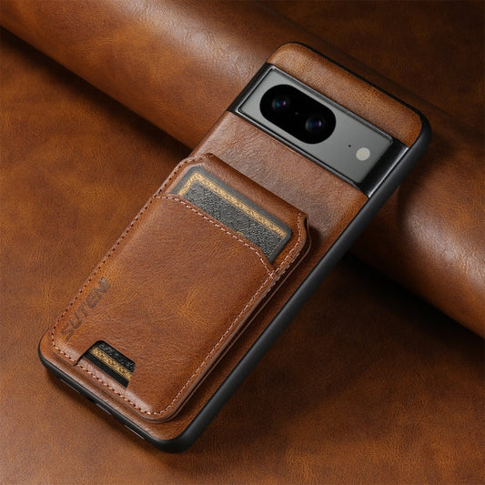 Pour Google Pixel 6 Pro Étui portefeuille en cuir Suteni H02 avec support (marron)