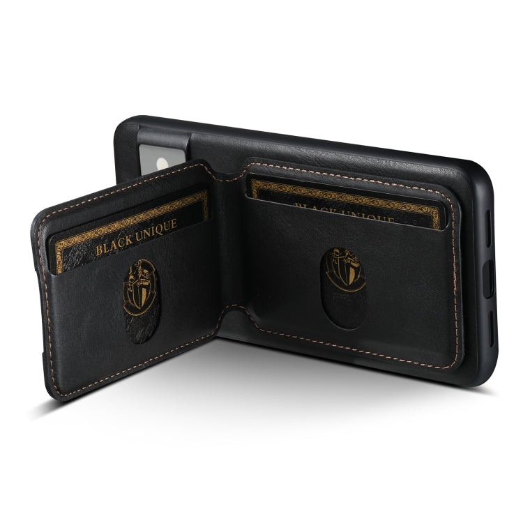 Pour la coque de téléphone arrière à rabat en cuir Suteni H02 pour Google Pixel 6a (noir)
