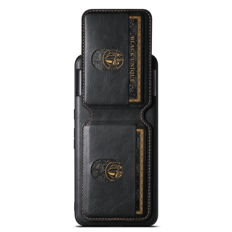 Pour la coque de téléphone arrière à rabat en cuir Suteni H02 pour Google Pixel 6a (noir)