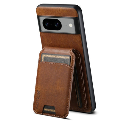 For Google Pixel 7 Suteni H02 Leather Wallet Stand Back Phone Case(Brown)