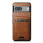 For Google Pixel 7 Suteni H02 Leather Wallet Stand Back Phone Case(Brown)