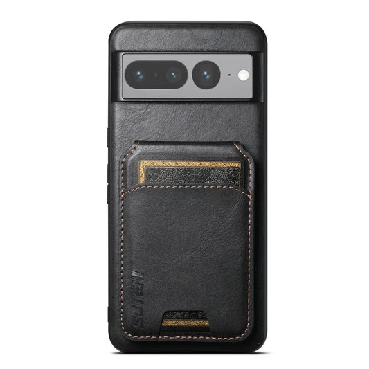 For Google Pixel 7 Pro Suteni H02 Leather Wallet Stand Back Phone Case(Black)