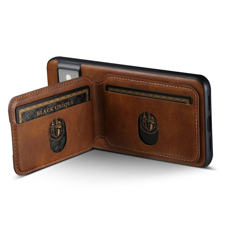 For Google Pixel 8 Suteni H02 Leather Wallet Stand Back Phone Case(Brown)