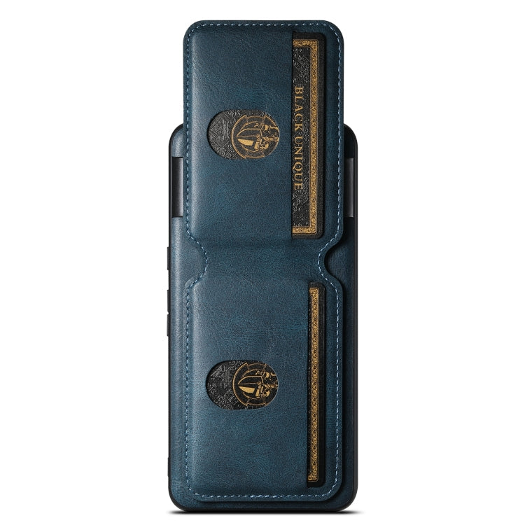 For Google Pixel 8 Suteni H02 Leather Wallet Stand Back Phone Case(Blue)