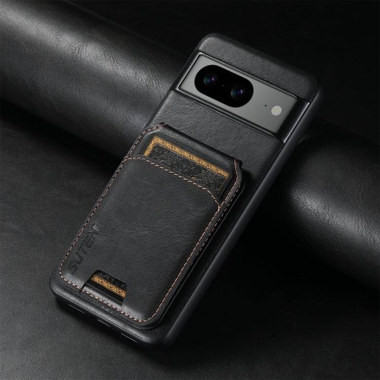 For Google Pixel 8 Pro Suteni H02 Leather Wallet Stand Back Phone Case(Black)