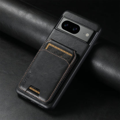 For Google Pixel 8 Pro Suteni H02 Leather Wallet Stand Back Phone Case(Black)
