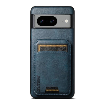 Pour Google Pixel 10 Pro Suteni H02 Étui portefeuille en cuir avec support arrière pour téléphone (bleu)