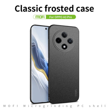 For OPPO A3 Pro MOFI Fandun Series Frosted PC Ultra-thin All-inclusive Phone Case(Gray)