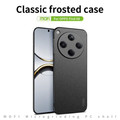For OPPO Find X8 MOFI Fandun Series Frosted PC Ultra-thin All-inclusive Phone Case(Red)