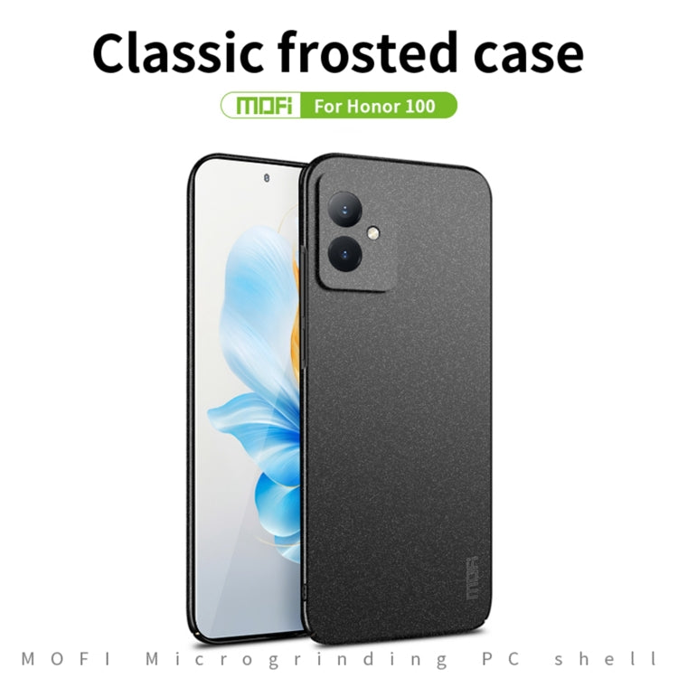 Pour Honor 100 Coque de téléphone ultra-mince tout compris en PC dépoli de la série MOFI Fandun (Noir)