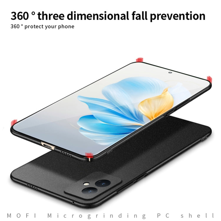 Pour Honor 100 Coque de téléphone ultra-mince tout compris en PC dépoli de la série MOFI Fandun (Noir)