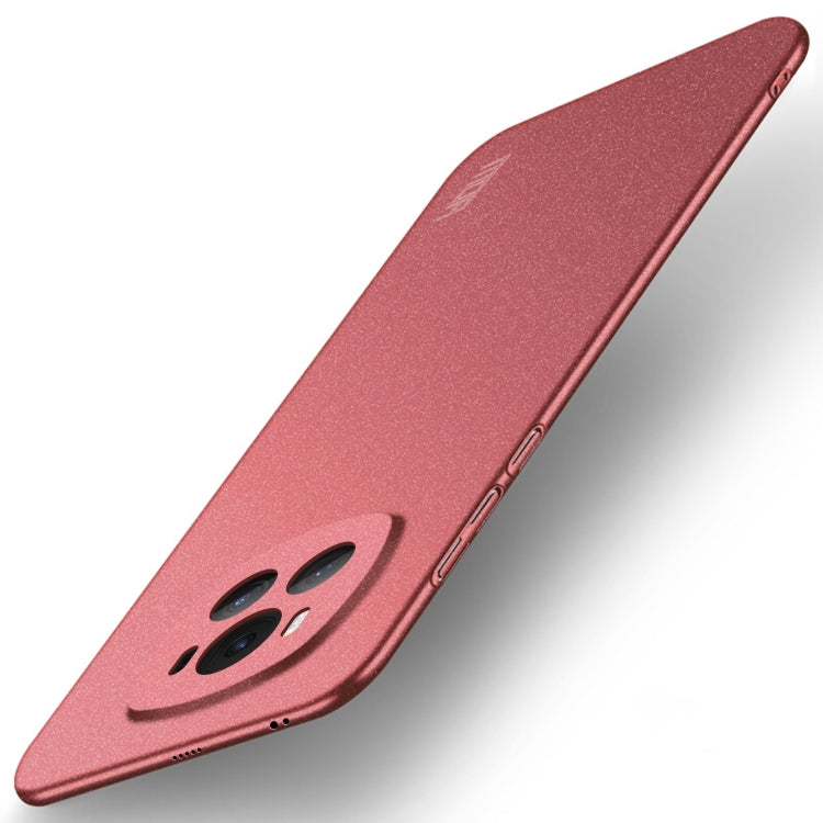 Pour Honor Magic6 Étui de téléphone tout compris ultra-mince en PC givré de la série MOFI Fandun (Rouge)