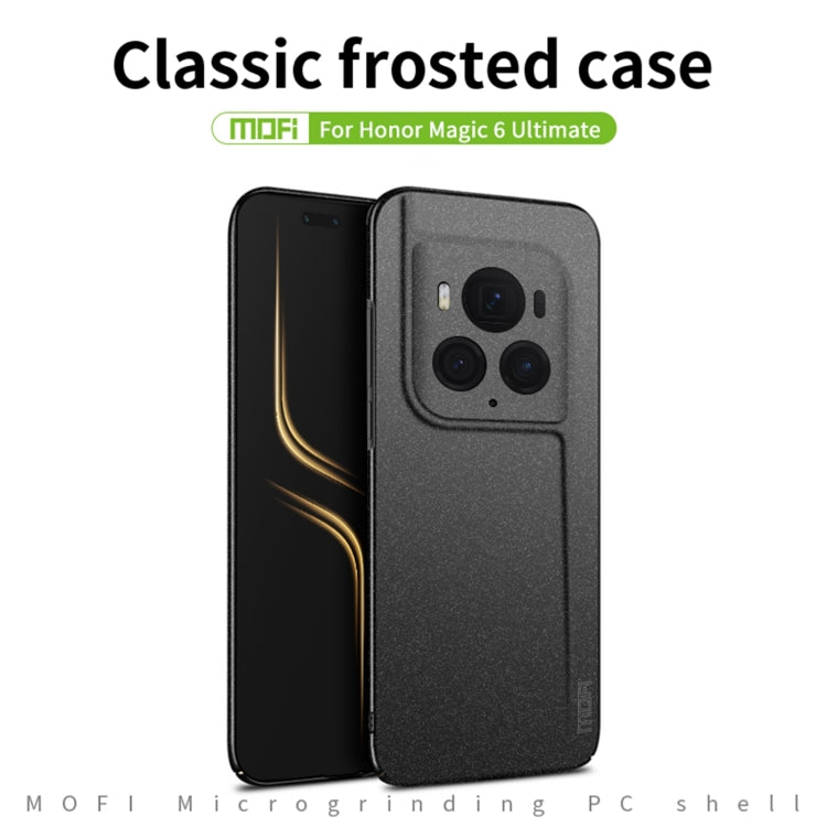 For Honor Magic6 Ultimate MOFI Fandun Series Frosted PC Ultra-thin All-inclusive Phone Case(Black)