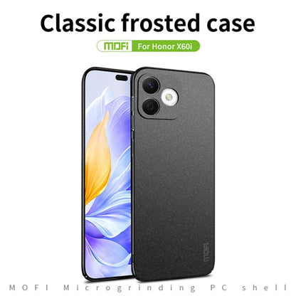 Pour Honor X60i, étui de téléphone tout compris ultra-fin en PC dépoli de la série MOFI Fandun (Gris)