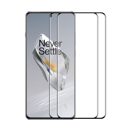 Pour OnePlus 12 2pcs ENKAY Hat-Prince Film Complet en Verre Trempé 3D à Colle Latérale à Chaud