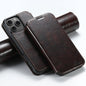 For iPhone 16 Pro Suteni J05 Leather Magnetic MagSafe Phone Case(Brown)