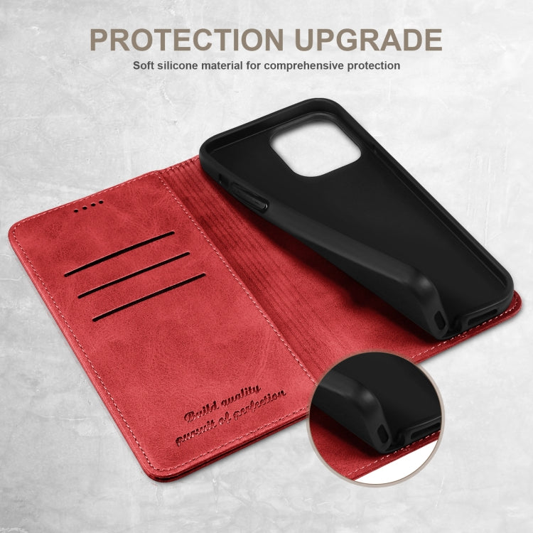 For iPhone 16 Plus Suteni Calf Texture Horizontal Flip Leather Phone Case(Red)