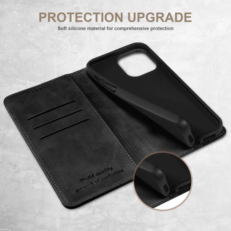 For iPhone 17e / 16e Suteni Calf Texture Horizontal Flip Leather Phone Case(Black)