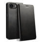 For iPhone 17e / 16e Suteni Calf Texture Horizontal Flip Leather Phone Case(Black)