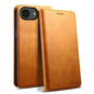 For iPhone 17e / 16e Suteni Calf Texture Horizontal Flip Leather Phone Case(Khaki)